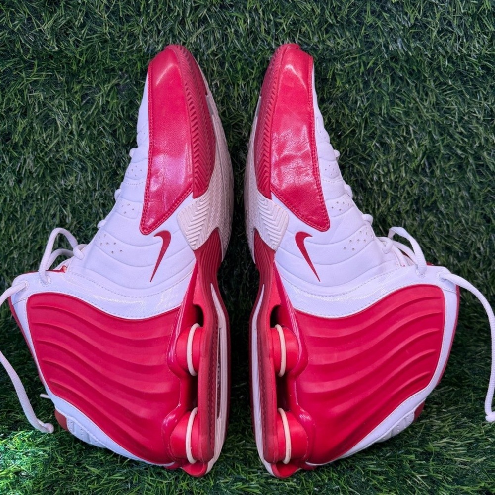 Nike Shox Elevate White Varsity Red Basketball Shoes Mens 15 Flight Vintage 2005 - Picture 5 of 9